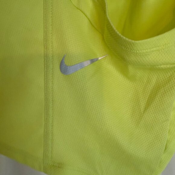 Nike Dri-Fit Neon Yellow Crop Racerback Tank Top Womens L - Picture 7 of 8